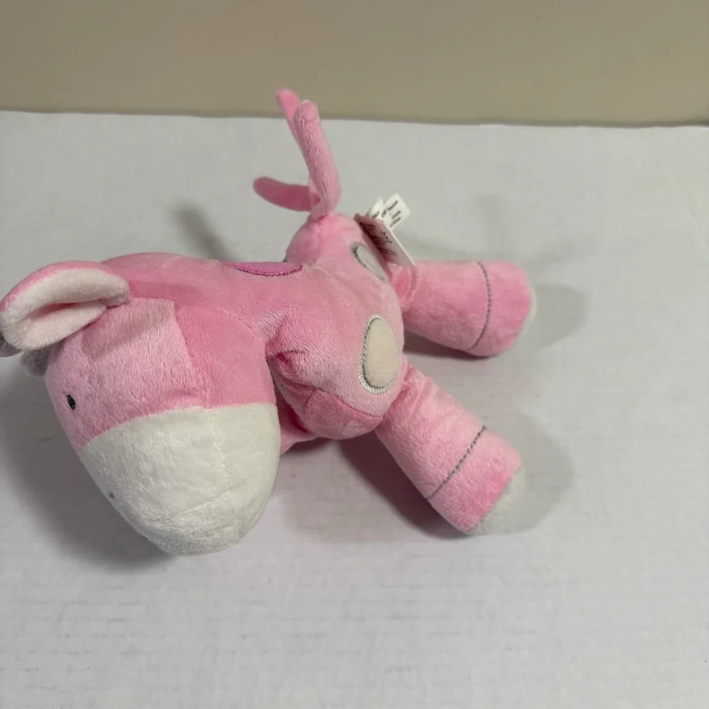 EUC Blankets & Beyond Pink Plush Giraffe Super Soft And Luxurious 10 Inch Lovie